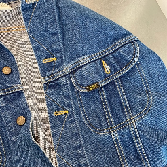 VINTAGE LEE Oversized Denim Jean Jacket USA - Picture 10 of 14